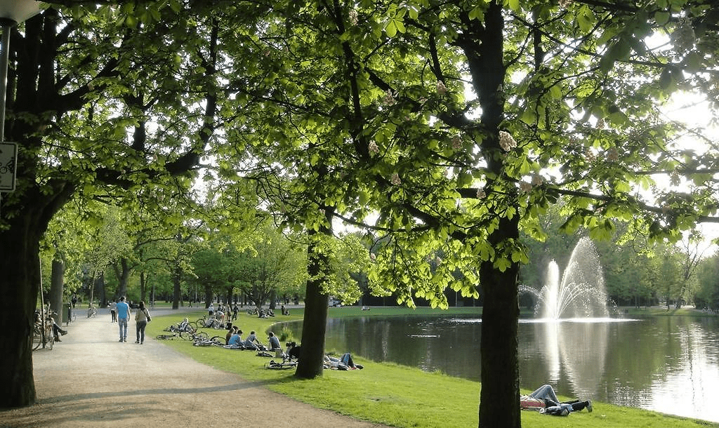 imagen muestra hermosa foto de un parque en amsterdam